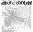 Houston Texas Wards Map Antique Map Published 1920 Drawing by History ...