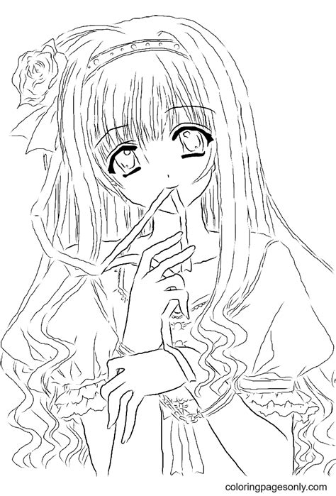 Anime Hair Coloring Page Coloring Pages The Best Porn Website