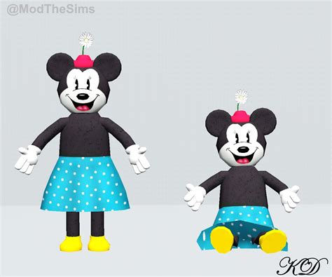 Mod The Sims Minnie Mouse Playable Dolls 2 Versions