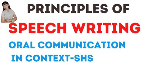 Principles Of Effective Speech Writing Oral Communication In Context Youtube