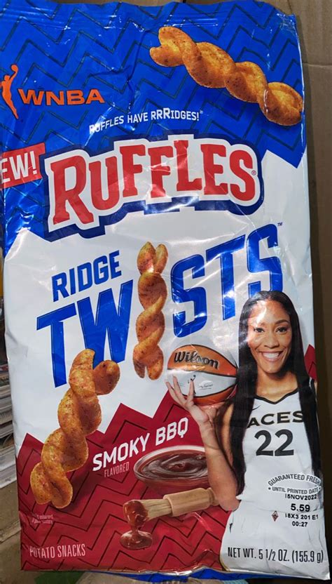Ruffles Ridge Twists Smoky Bbq Flavored Potato Snacks Lays Chips Potato Snacks Food Items