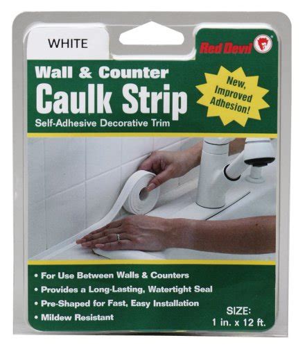 Red Devil 0155 Caulk Strip Wall And Counter White 78 Inch By 12 Feet