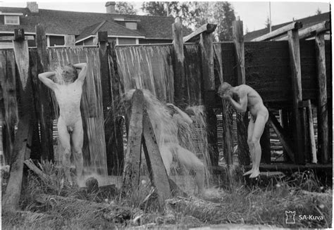 Vintage Naked Men Showers