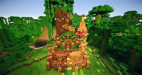 Arvora A Jungle City Including Treehouses Wooden Houses And Elven