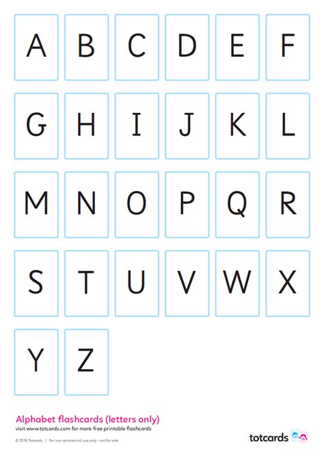 Free Alphabet Flashcards For Kids Totcards