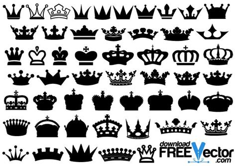 Crowns Vector Free Vector Free Crown Clip Art Free Vector Art