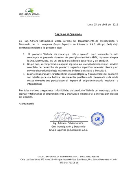 Pdf Carta De Factibilidad Merardo Quispe