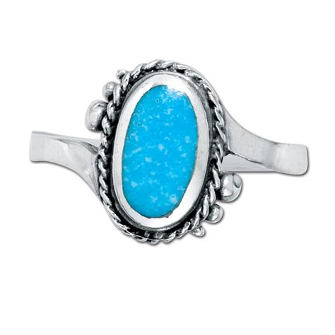 Nwr Sterling Silver Western Women S Ring With Genuine Turquoise