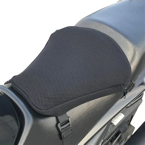 Skwoosh Classic Saddle Motorcycle Gel Seat Cushion Cooling Mesh Breathable Fabric Accessories