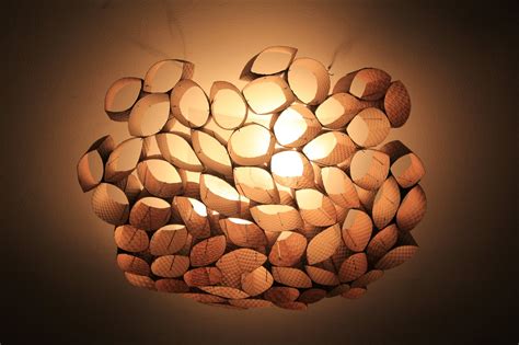 An ideal tiffany light shade for low ceilings in a symbolic art deco design that would work particularly well for lighting in 1920's and 1930's homes. boxed out: DIY: Coffee Sleeve Ceiling Shade (or "Once You ...