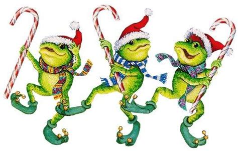 Merry Christmas Frog Pictures Cute Frogs Frog Illustration
