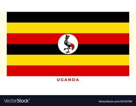 National Flag Of Uganda Flag Royalty Free Vector Image