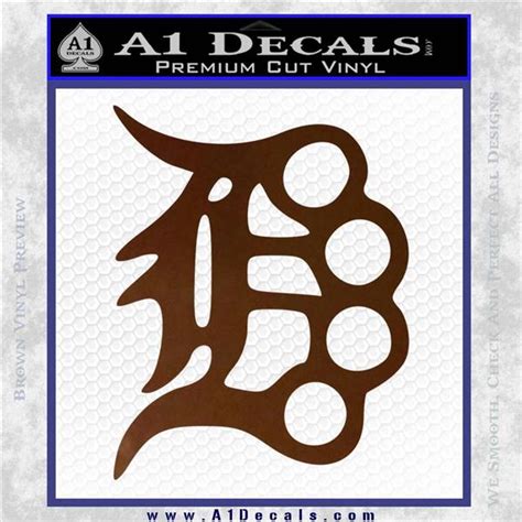 Detroit Brass Knuckles Decal Sticker A1 Decals