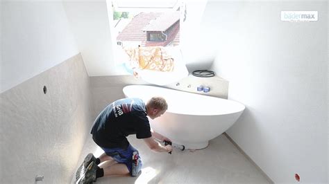 Badewanne mit ausgefallener form ist echter blickfang im bad! Aufbauanleitung für freistehende Mineralguss Badewanne ...