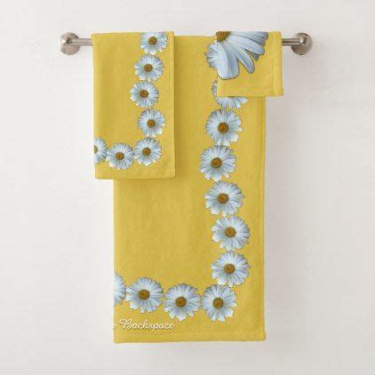 Daisy Towel Sets Personalized Daisy Flower Towels Zazzle Com Daisy