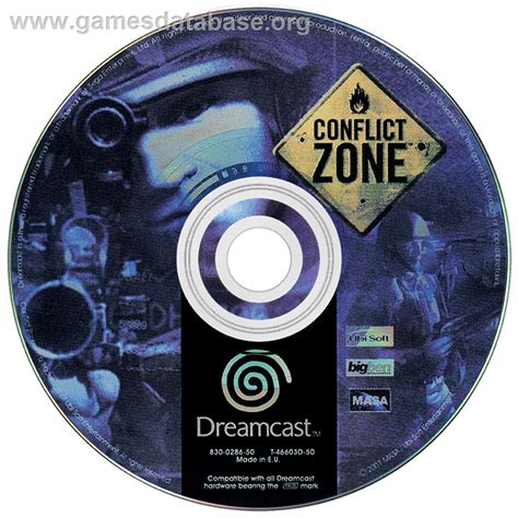 Conflict Zone Modern War Strategy Sega Dreamcast Artwork Disc