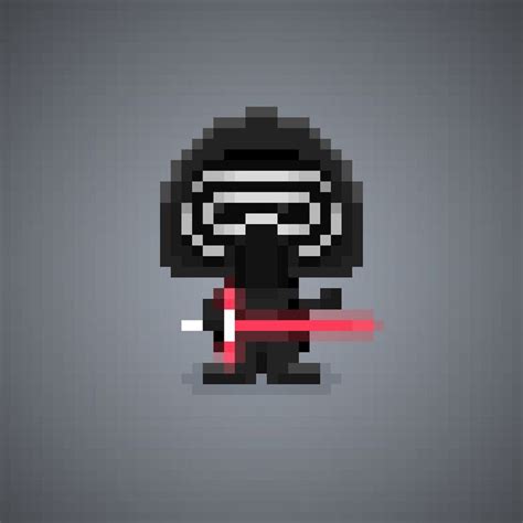 Kylo Ren Star Wars Episode 7 The Force Awakens Pixel Art Character