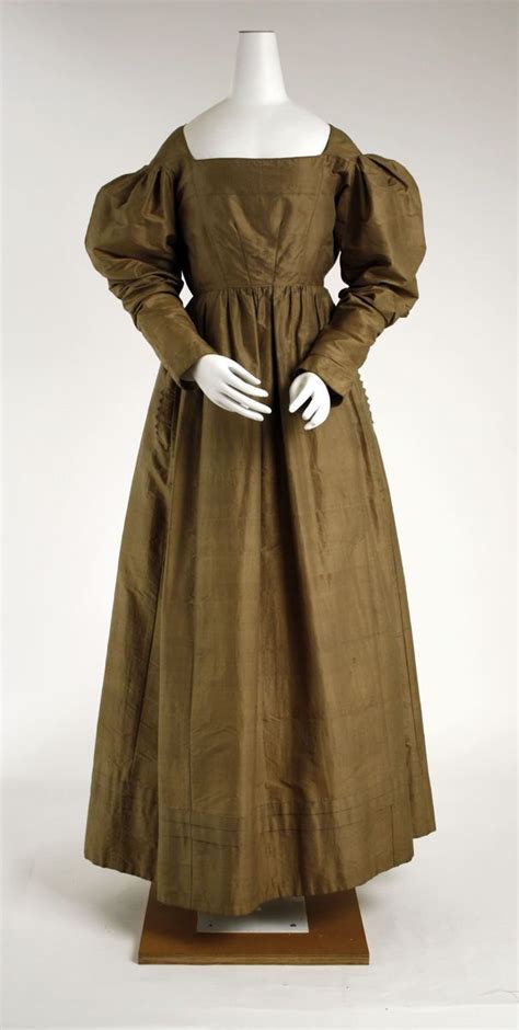 1825 America Silk Dress Fashion 1820s Fashion 19th Century Fashion