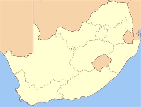Blank Map South Africa Provinces