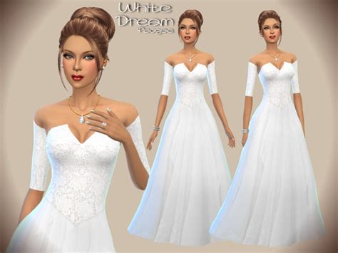 White Dream Wedding Dress By Paogae At Tsr Sims 4 Updates
