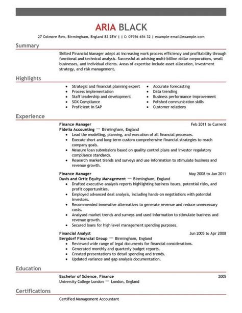Browse Our Example Of Finance Manager Job Description Template
