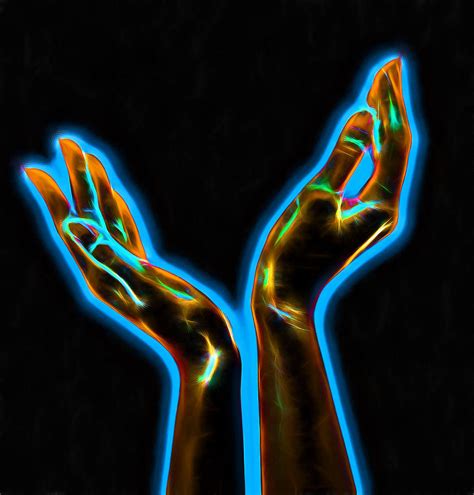 Glowing Hands Digital Art By Yury Malkov