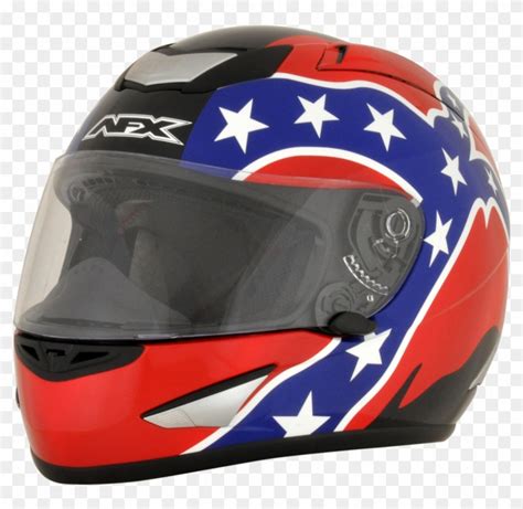 Afx Red Unisex Rebel Flag Motorcycle Full Face Riding Motorcycle