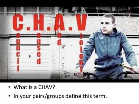 Again, they tend to subsist in packs and can be seen braying and howling in the classroom most chav words are mercifully brief, and sentences tend to be punctuated with 'innit' or some sort of expletive. Chav