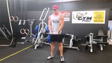 Bicep Curl Demo On The 3ft Olympic Tricep Bar Youtube