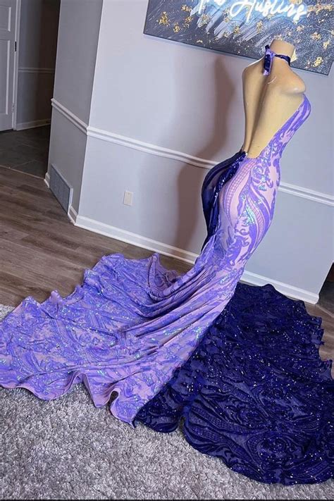Bellasprom Halter Sequins Prom Dress Mermaid Sleeveless Mix Colors
