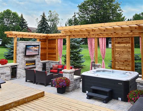 Stunning Hot Tub Landscaping Ideas Buds Pools 13500 Hot Sex Picture