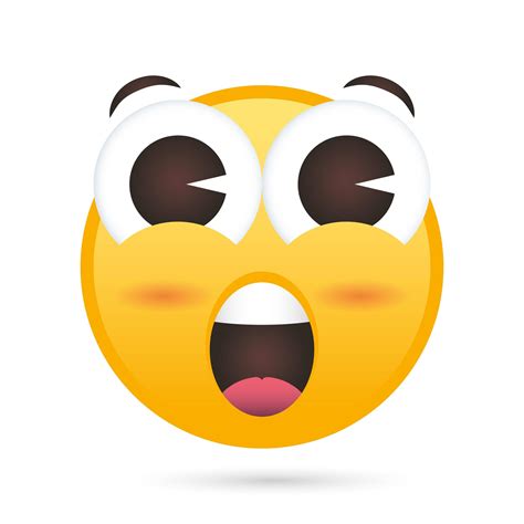 Emoji Face Terrified Funny Character 1839470 Vector Art At Vecteezy