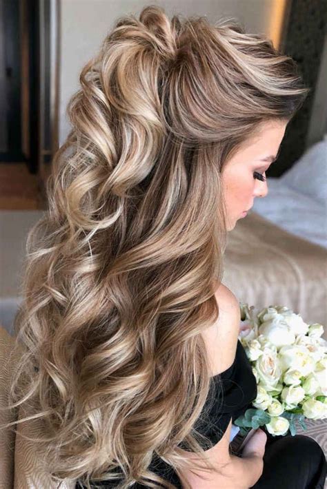 Curly Wedding Hairstyles For Long Hair Down
