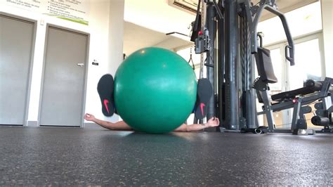 Stability Ball Leg Raises Alternate Version Youtube