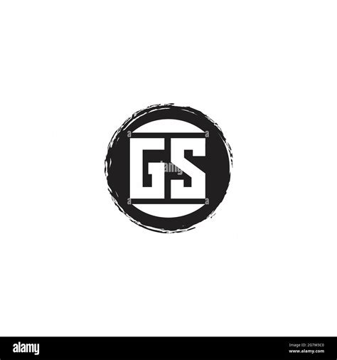 Gs Logo Initial Letter Monogram With Abstrac Circle Shape Design