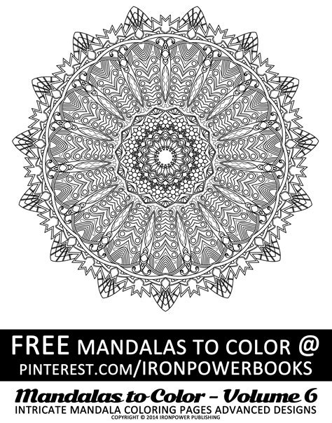 Art Therapy Free Intricate Mandala Coloring Pages This Is A Unique