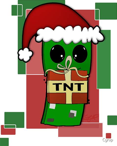 Minecraft Christmas Creeper Stickers By Cyrup Redbubble