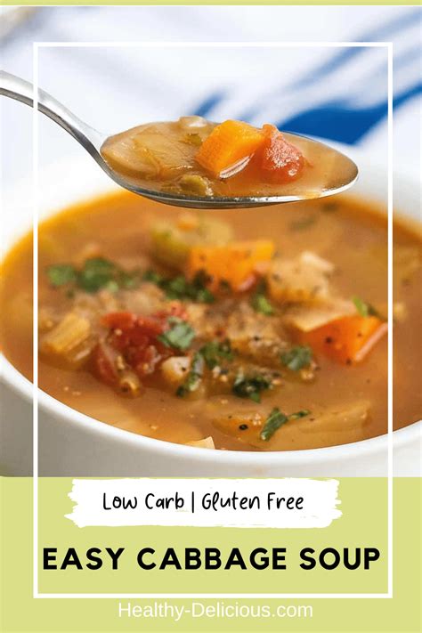 The Best Easy Cabbage Soup Low Carb Gluten Free Dairy Free
