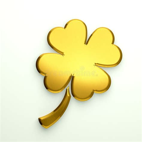 Gold Clover Logo With Four Leaves Stock Illustration Image 54683740