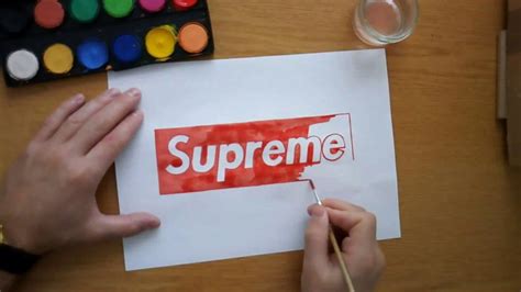 How To Draw The Supreme Logo Youtube