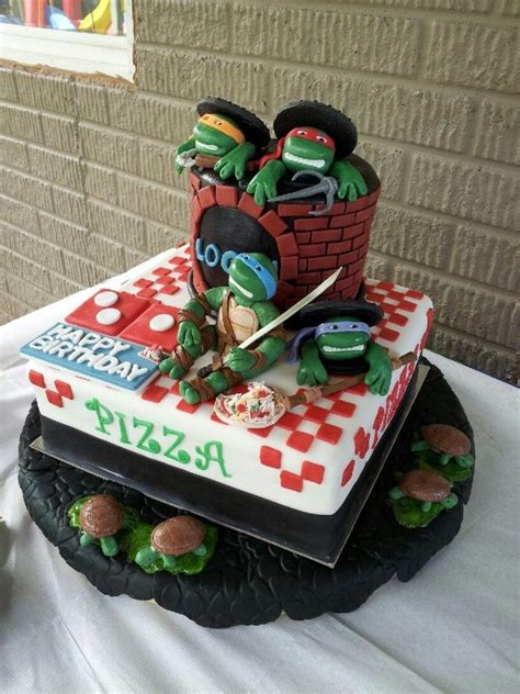 Teenage Mutant Ninja Turtle Cake Ideas Tmnt Tartarugas Tortugas Tartaruga Urodzinowe Lunetas