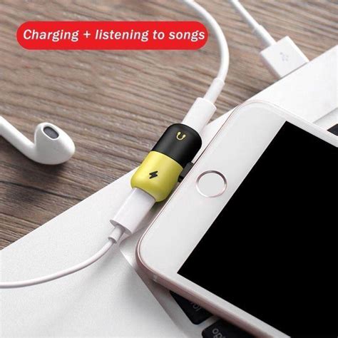 For Iphone 7 8 X Lightning Dual 2in1 Headphone Audio And Charger Adapter