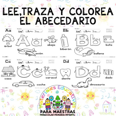 Cuaderno Lee Traza Y Colorea Materiales Educativos Para Maestras