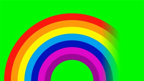 Rainbow Appearing Green Screen Video Stock Footage Video 100 Royalty