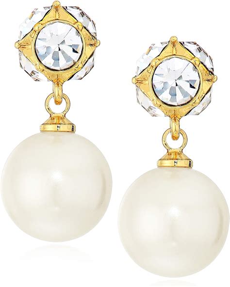 Amazon Com Kate Spade New York Pearl Drop Earrings Cream Gold Lady