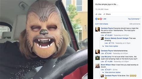 texas mom s chewbacca mask spawns the most popular facebook live post in history cbc news