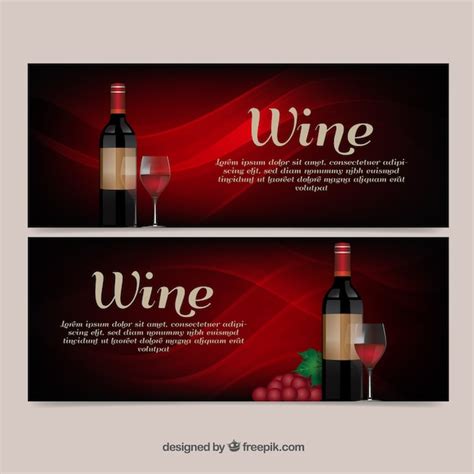 Free Vector Abstract Wine Banners