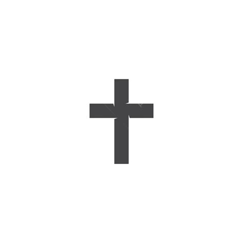 Symbol Of Christian Cross Vector Icon Logo Illustration Vector Faith