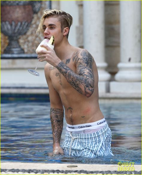 Photo Justin Bieber Goes Shirtless For Swim At Versace Mansion 44 Photo 3528492 Just Jared