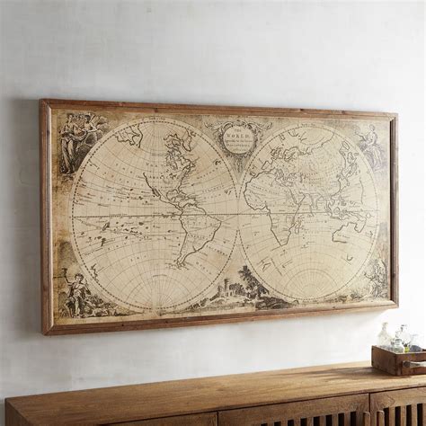Old World Map World Map Wall Art Historic Map Antique Style Map The